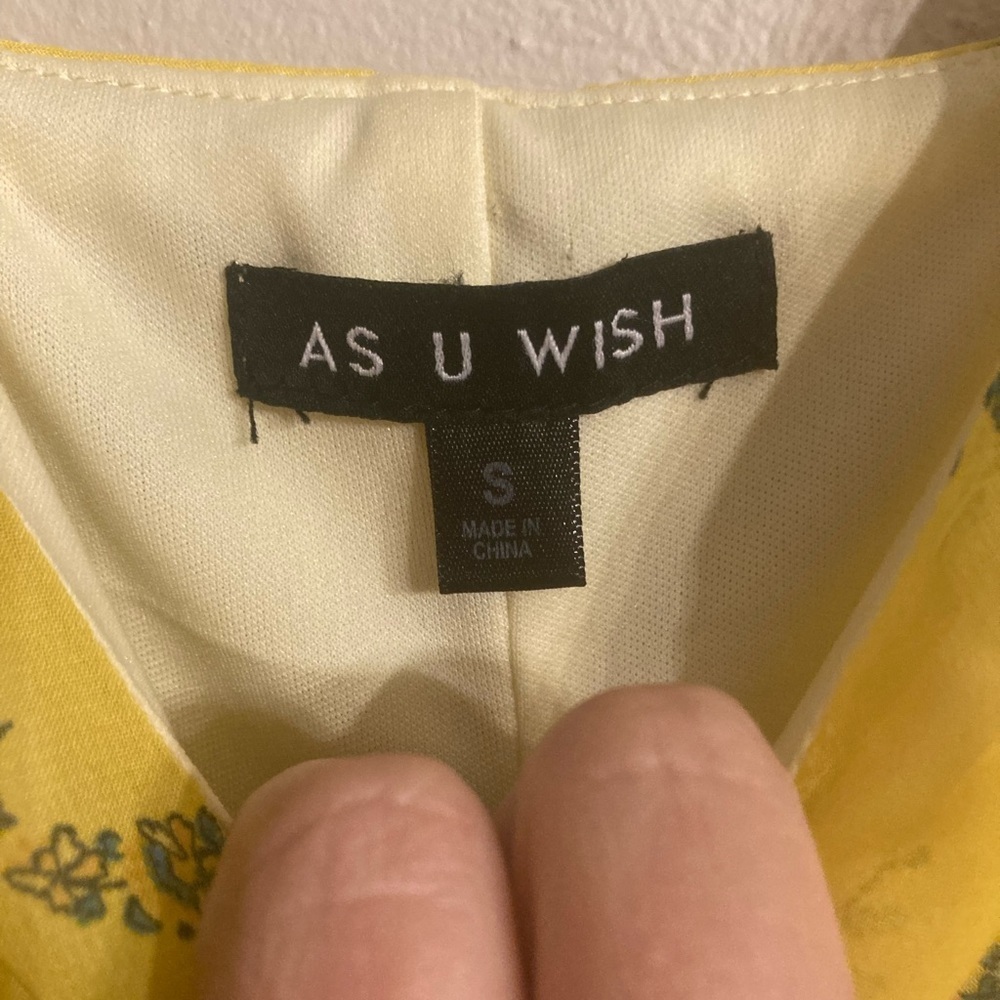 As U Wish- Yellow Floral Dress - Picture 2 of 5